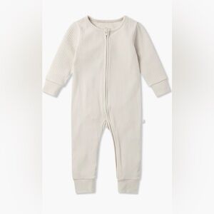 MORI Ribbed Two Way Zip-Up Romper